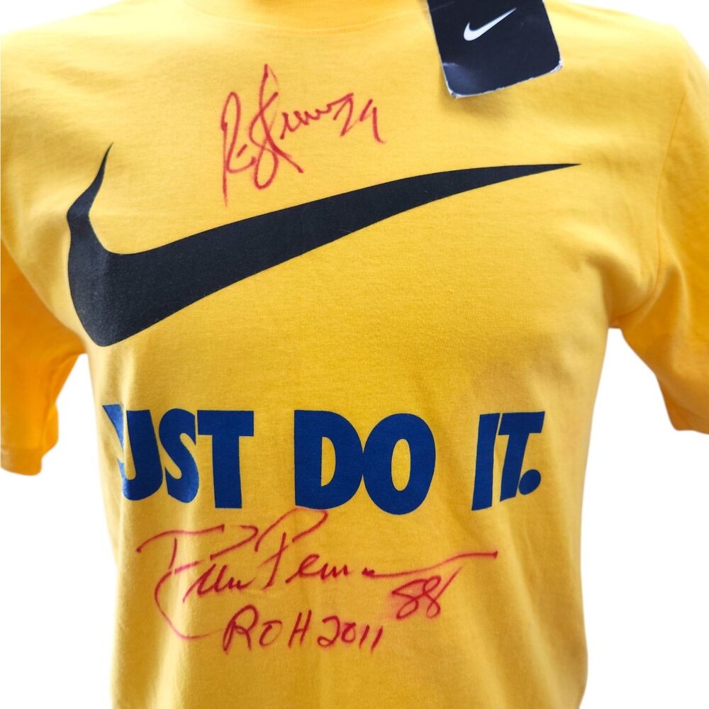 Nike Just Do It T-Shirt M Drew Pearson 88 ROH Autographed Cowboys Legend NWT - Picture 2 of 6